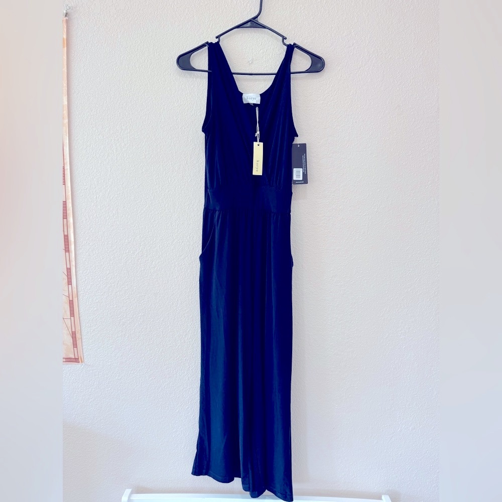 Chic Navy Blue Jumpsuit
